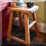 F06. Wooden stool or side table. 21.5”h x 15”w x 10”d 